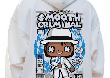 Hoodie Michael Jackson Smooth Criminal Pop Culture White - Pop Culture - 