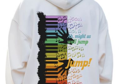 Hoodie Music Jump Pop Culture White - Pop Culture - 