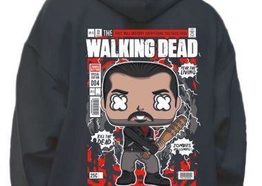 Hoodie Negan Walking Dead Pop Culture Black - Pop Culture - 