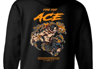 Hoodie One Piece Ace Pop Culture Black - Pop Culture - 