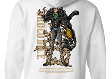 Hoodie One Piece Crocodile Pop Culture White - Pop Culture - 
