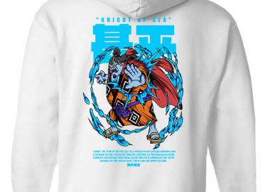 Hoodie One Piece Jinbei Pop Culture White - Pop Culture - 