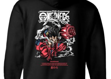 Hoodie One Piece Luffy Snakeman Pop Culture Black - Pop Culture - 