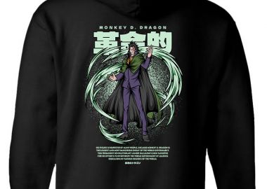 Hoodie One Piece Monkey D. Dragon Pop Culture Black - Pop Culture - 