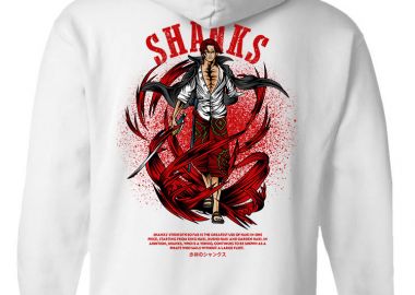 Hoodie One Piece Shanks Pop Culture White - Pop Culture - 
