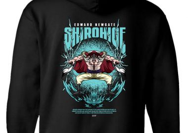 Hoodie One Piece Shirohige White Pop Culture Black - Pop Culture - 