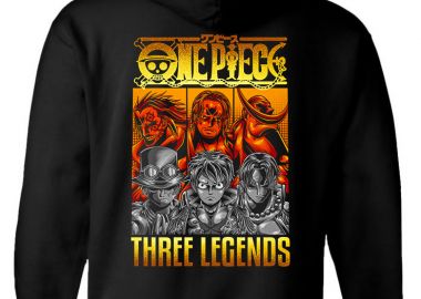 Hoodie One Piece Three Legends Pop Culture Black - Pop Culture - 