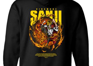 Hoodie One Piece Vinsmoke Sanji Pop Culture Black - Pop Culture - 