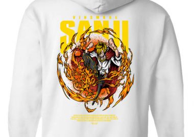 Hoodie One Piece Vinsmoke Sanji Pop Culture White - Pop Culture - 