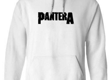 Hoodie Pantera Band Logo Art Rock Avenue White - Rock Avenue - 