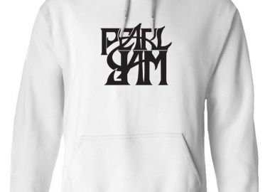 Hoodie Pearl Jam Band Logo Art Rock Avenue White - Rock Avenue - 