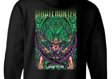 Hoodie Pirate Hunter One Piece Pop Culture Black - Pop Culture - 