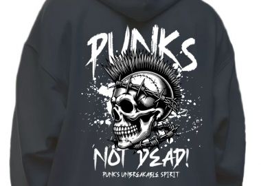 Hoodie Punk Is Not Dead Pop Culture Black - Pop Culture - 