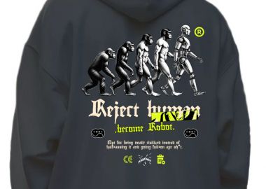 Hoodie Reject Human Pop Culture Black - Pop Culture - 