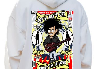 Hoodie Robert Smith The Cure Pop Culture White - Pop Culture - 