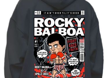Hoodie Rocky Balboa Pop Culture Black - Pop Culture - 