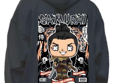Hoodie Samurai Pop Culture Black - Pop Culture - 