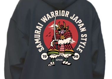 Hoodie Samurai Warrior Japan Pop Culture Black - Pop Culture - 