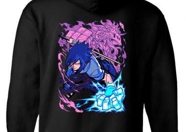 Hoodie Sasuke Uchiha Naruto Pop Culture Black - Pop Culture - 