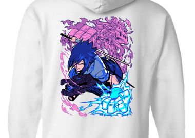 Hoodie Sasuke Uchiha Naruto Pop Culture White - Pop Culture - 