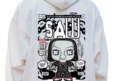 Hoodie Saw Billy Pop Culture White - Pop Culture - 