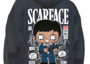 Hoodie Scarface Tony Montana Pop Culture Black - Pop Culture - 