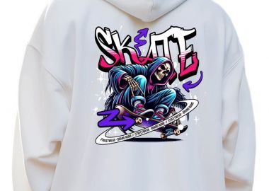 Hoodie Skate Pop Culture White - Pop Culture - 