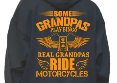 Hoodie Some grandpas play bingo Pop Culture Black - Pop Culture - 