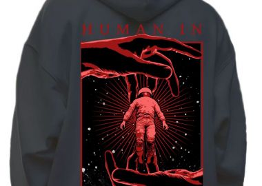 Hoodie Space Graphic Pop Culture Black - Pop Culture - 