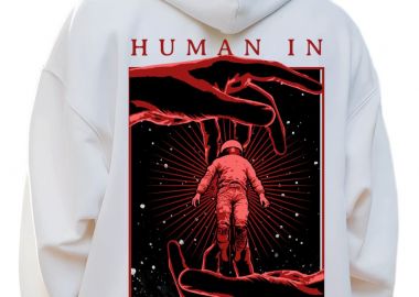 Hoodie Space Graphic Pop Culture White - Pop Culture - 