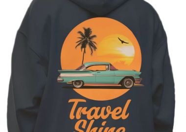 Hoodie Summer Shine Travel Pop Culture Black - Pop Culture - 