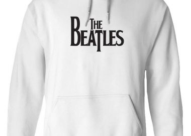 Hoodie The Beatles Logo Name Art Rock Avenue White - Rock Avenue - 