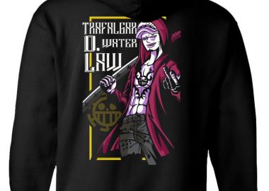Hoodie Trafalgar D. Water Law One Piece Character Pop Culture Black - Pop Culture - 