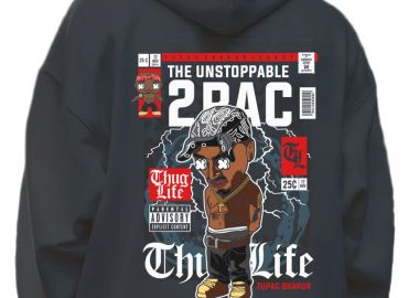 Hoodie Tupac Pop Culture Black - Pop Culture - 