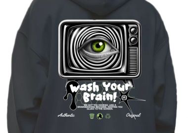 Hoodie Wash Your Brain Pop Culture Black - Pop Culture - 
