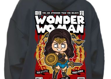 Hoodie Wonder Woman Pop Culture Black - Pop Culture - 