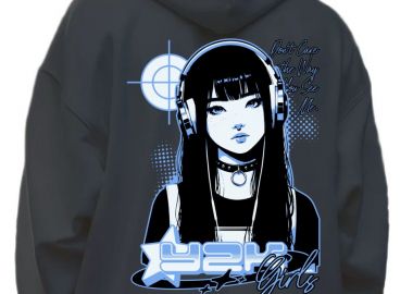 Hoodie Y2K Girl Pop Culture Black - Pop Culture - 