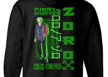 Hoodie Zoro One Piece Pop Culture Black - Pop Culture - 