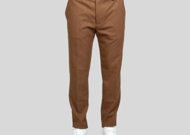 HOSIO Ανδρικό Καφέ Light Wool Trousers Brown - HOSIO - 