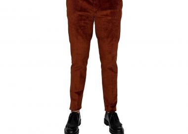 HOSIO Ανδρικό Πορτοκαλί Casual Corduroy Trousers - HOSIO - 