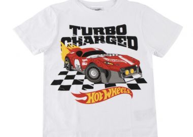 Hot Wheels Turbo Παιδικό Κοντομάνικο Μπλουζάκι Λευκό Λευκό - Hot Wheels - 