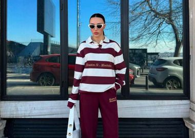 Houston γυναικείο σετ φορμας μπορντο - SOU - 