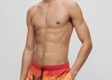 Hugo Ανδρικό Μαγιό 50491528 Πορτοκαλί - Hugo Boss - 