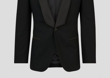 HUGO Ανδρικό Μαύρο Evening Slim Fit Suit In Black - HUGO - 
