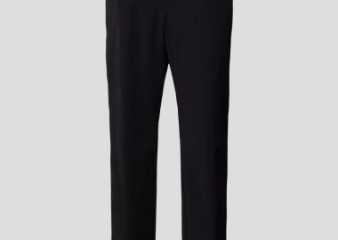 HUGO Ανδρικό Μαύρο Plain Trousers In Black - HUGO - 
