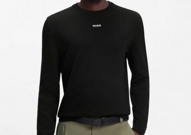 Hugo Boss ανδρική μπλούζα με ανάγλυφο logo 
