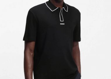Hugo Boss ανδρική μπλούζα πόλο με logo patch Regular Fit 