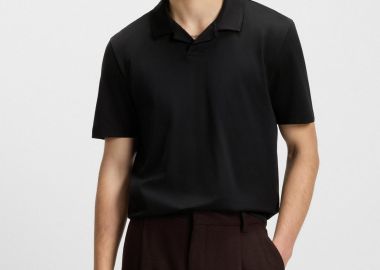 Hugo Boss ανδρική μπλούζα πόλο μονόχρωμη Slim Fit 