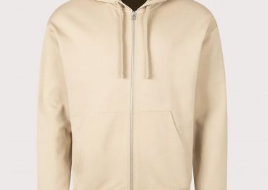 Hugo Boss ανδρική ζακέτα φούτερ με κουκούλα Relaxed Fit - 50548651 Μπεζ - HUGO - 