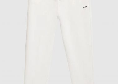 Hugo Boss ανδρικό βαμβακερό παντελόνι φόρμας μονόχρωμο με διακριτικό λογότυπο 